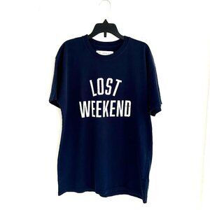 ONE OF THESE DAYS LOST WEEKEND Tee Navy Made in USA